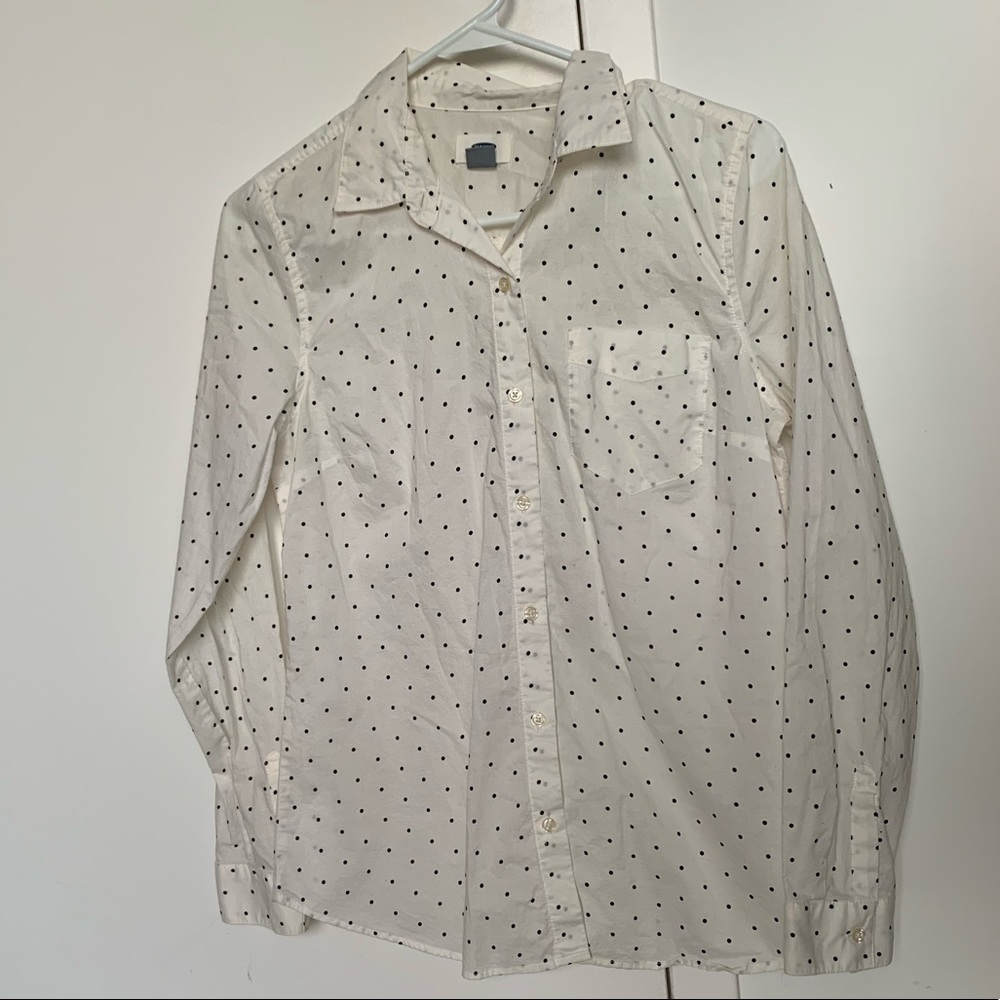 Polka dot button up shirt